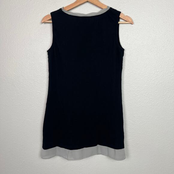 LOGO by Lori Goldstein Small Embellished Slub Knit Tank Tunic with Chiffon Trim - Picture 7 of 8